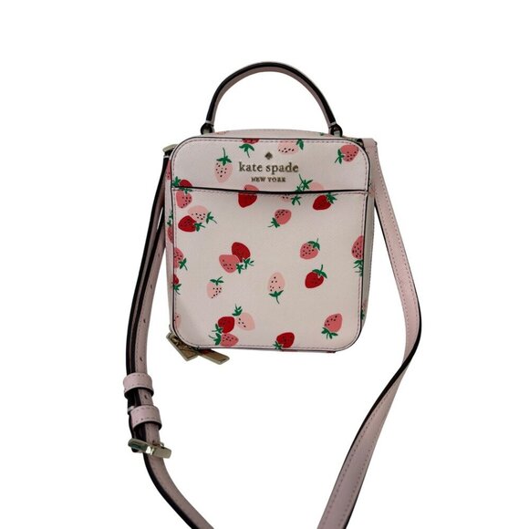 Kate Spade New York Staci Daisy Wild Strawberries Vanity Crossbody Purse - Picture 4 of 12